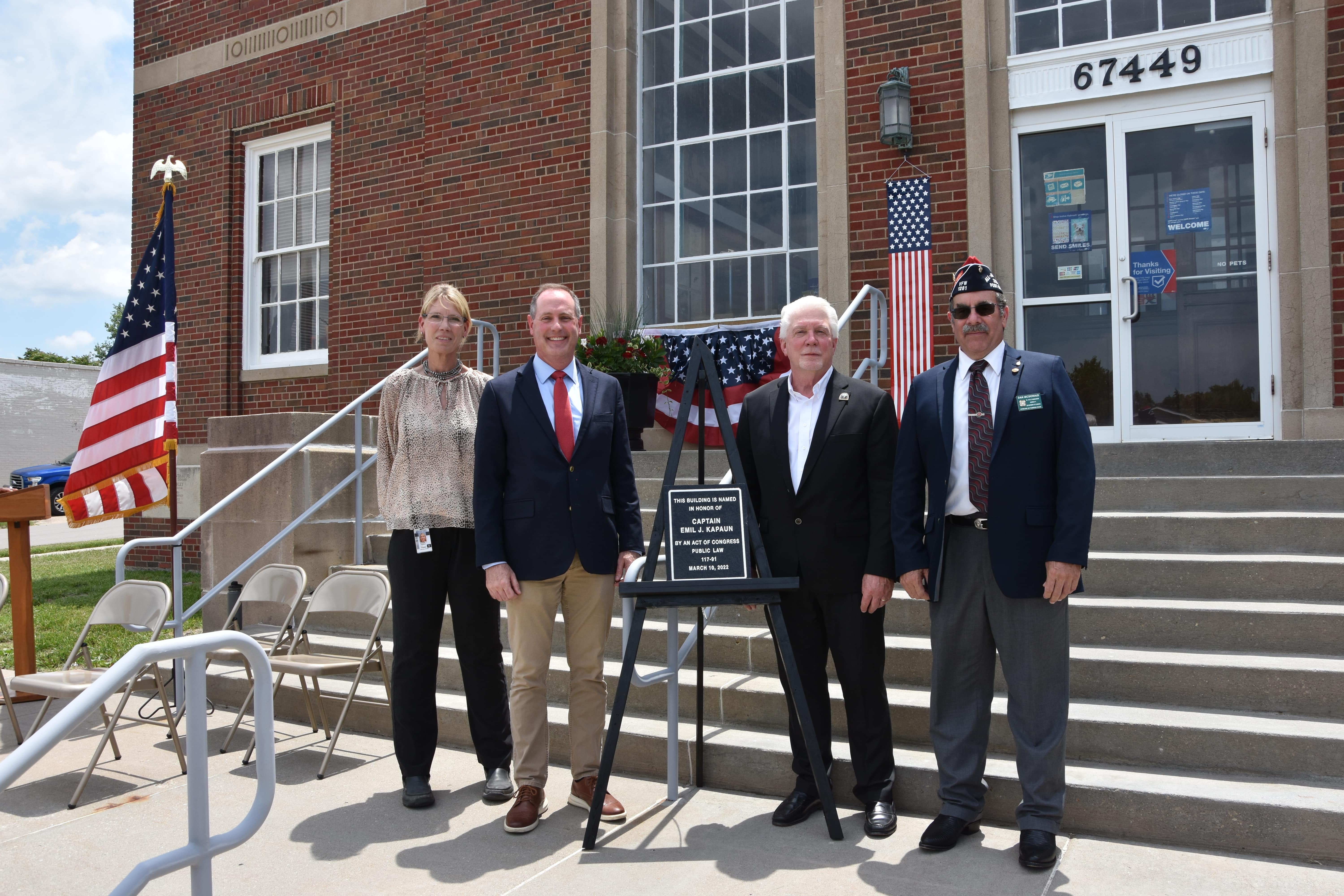 Rep. Mann Leads Herington Post Office Renaming to Honor Kansas Hero Father Emil Kapaun