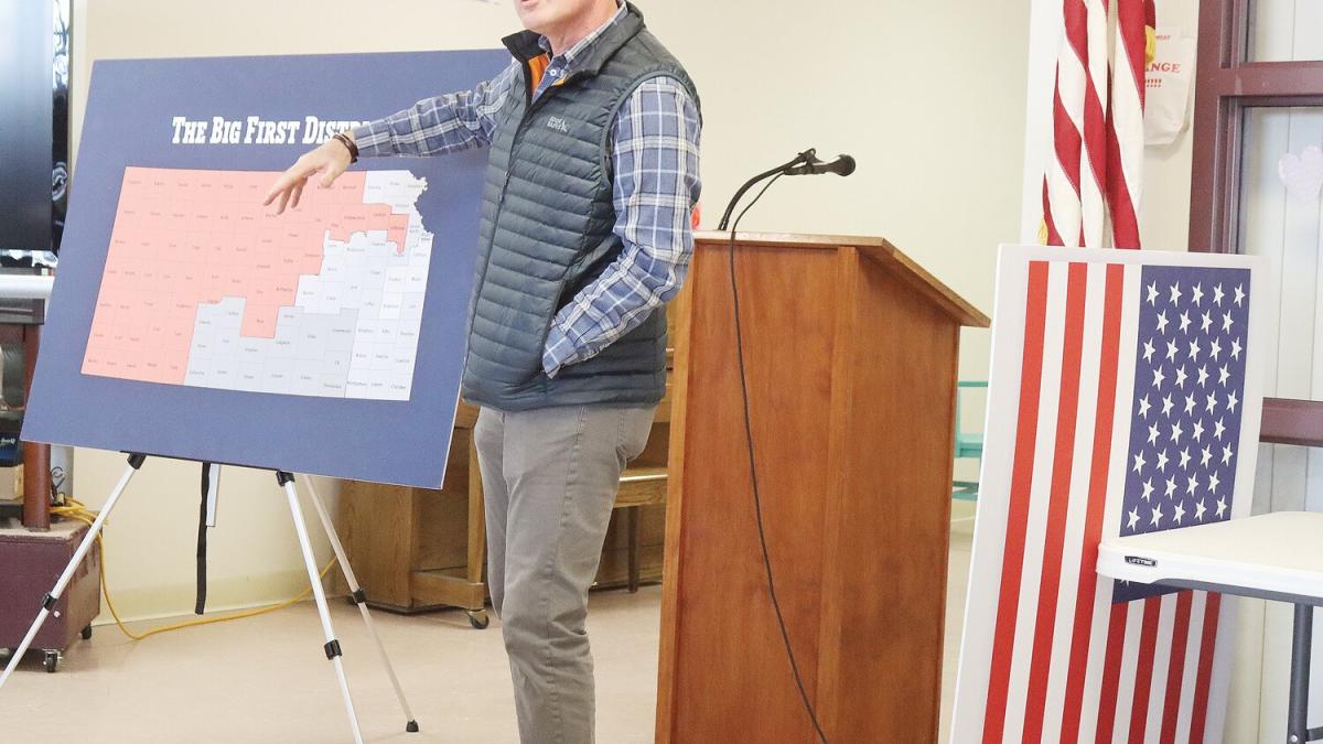 U.S. Congressman Tracey Mann (R-KS 1) gave a legislative update Thursday morning at the Grant County Senior Center.